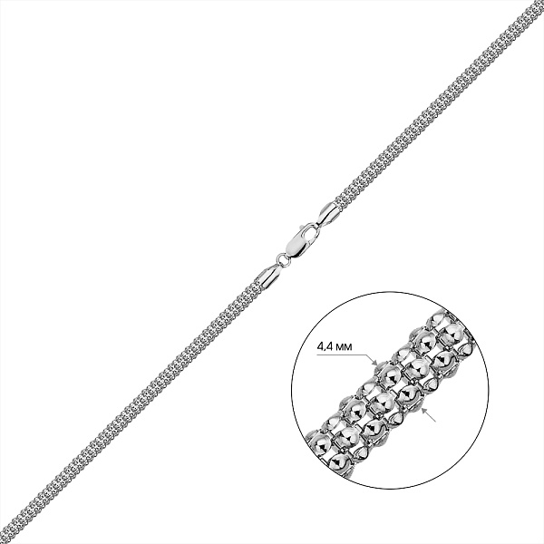 Серебряная цепочка плетения Попкорн (арт. 7508/2301) – изображение 2