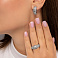 Серьги из белого золота (арт. 1092020б) – изображение 3