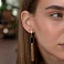 Сережки Diva из желтого золота с ониксом (арт. 107920жо) – изображение 2