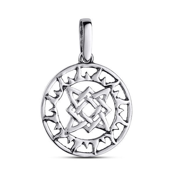 Кулон серебряный с руническим орнаментом (арт. 7903/89002-ч) – изображение 1