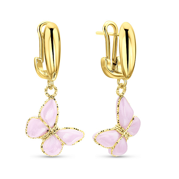 Сережки золотые Francelli Бабочки (арт. 109736жкмр) – изображение 1