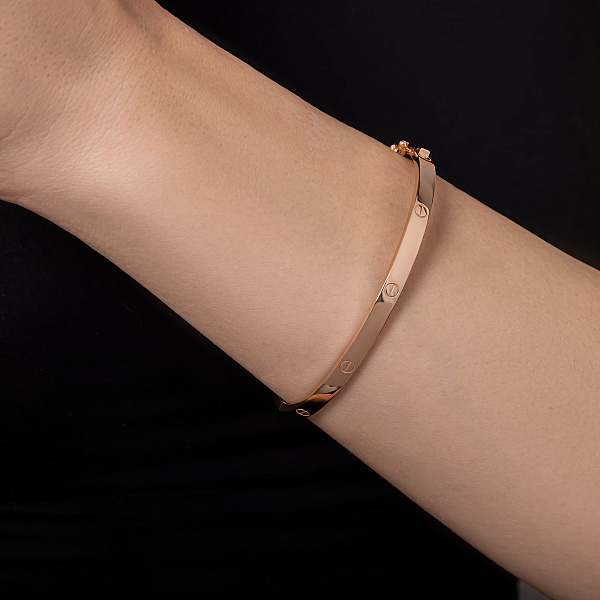 Жесткий золотой браслет (арт. 340121/4) – изображение 2