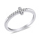 Серебряное кольцо Крестик с фианитами (арт. 7501/8015) – изображение 1