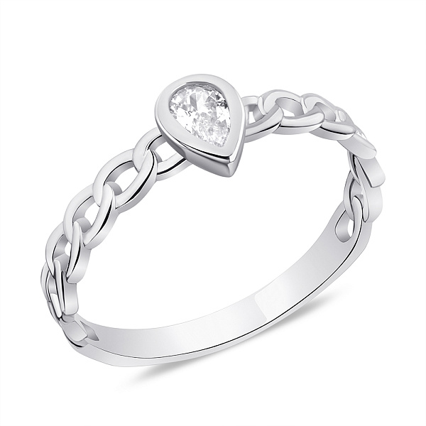 Серебряное кольцо с фианитом (арт. 7501/6488) – изображение 1