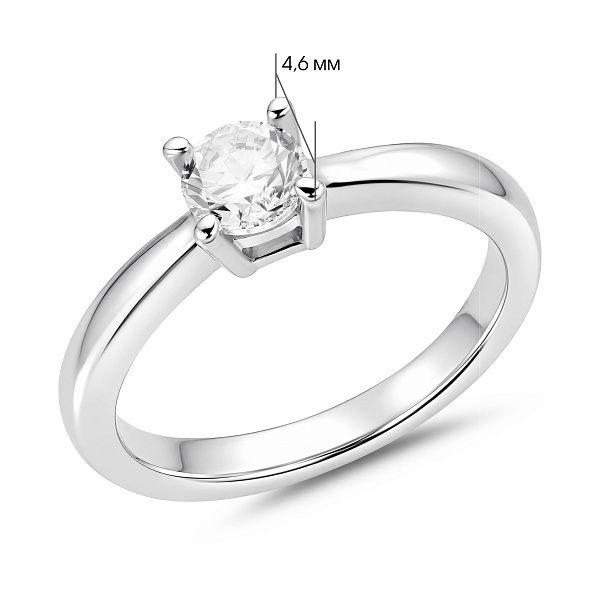 Серебряное кольцо с фианитом (арт. 7501/8883) – изображение 2