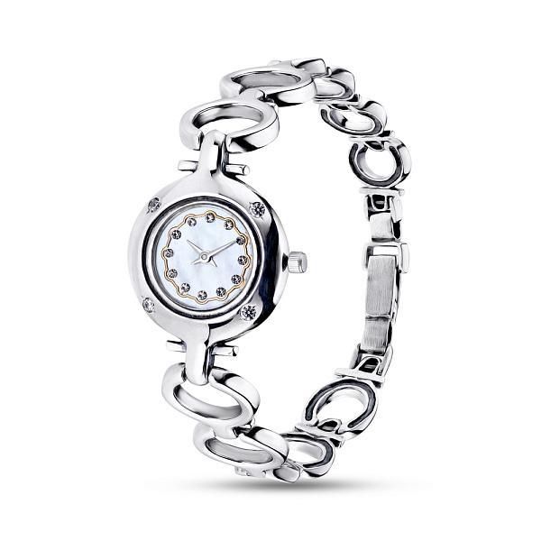 Серебряные часы с фианитами (арт. 7926/7110019) – изображение 1