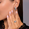 Серьги из белого золота без камней (арт. 1092023б) – изображение 3
