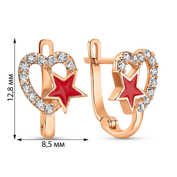 Детские золотые серьги Сердце (арт. 104609ек) – изображение 2