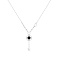 Серебряное колье Клевер с ониксом (арт. 7507/2393о) – изображение 1