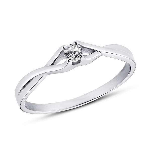 Серебряное кольцо с фианитом (арт. 7501/11021р) – изображение 1
