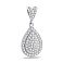Серебряная подвеска капля с фианитами (арт. 7503/4593) – изображение 1
