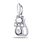Серебряная подвеска Котенок с фианитом (арт. 7503/35043р) – изображение 1
