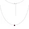Серебряное колье Сердце с ониксом (арт. 7507/2365ок) – изображение 2