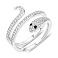 Серебряное кольцо змея с фианитами (арт. 7501/8459ч) – изображение 1