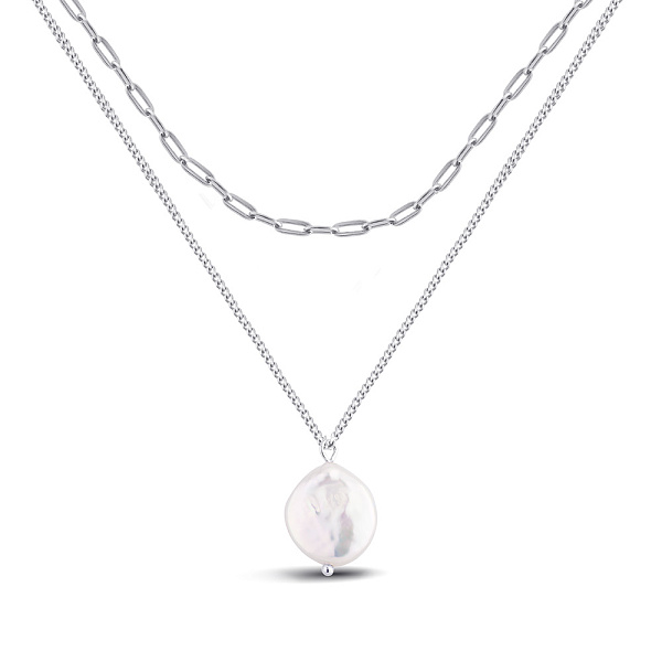 Колье из серебра с жемчугом (арт. 7507/2187134жб) – изображение 1