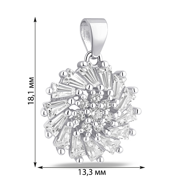 Серебряный подвес Цветок (арт. 7503/4621) – изображение 2