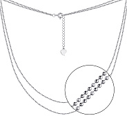 Фото Серебряное колье без камней Trendy Style (арт. 7507/2016)