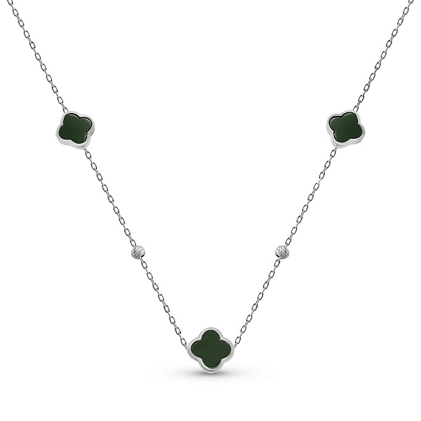 Серебряное колье с ониксом (арт. 7507/2319/7оз) – изображение 1