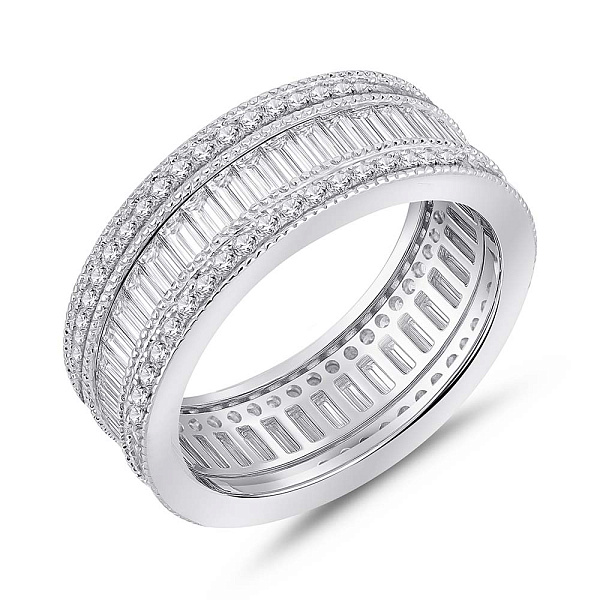 Серебряное кольцо с дорожкой из фианитов (арт. 7501/8201) – изображение 1