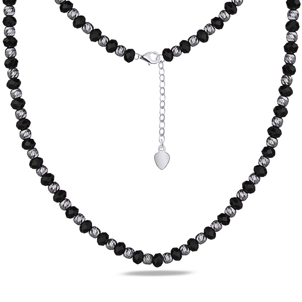 Серебряное колье с ониксом (арт. 7507/928о) – изображение 2