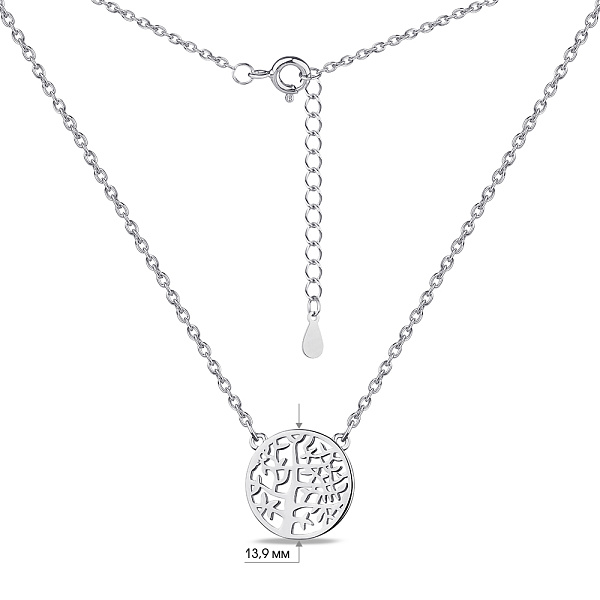 Серебряное колье без камней (арт. 7507/1972) – изображение 3