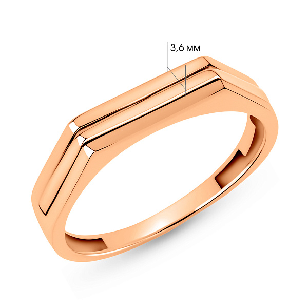 Кольцо из красного золота (арт. 156086) – изображение 4