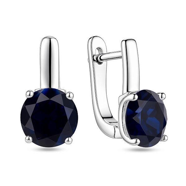 Серебряные серьги с синим альпинитом (арт. 7502/9446ас) – изображение 1