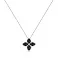 Серебряное колье с черными фианитами (арт. 7507/2386/10ч) – изображение 1