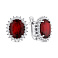 Серебряные серьги с крупным гранатом (арт. 7502/2191032Г) – изображение 1
