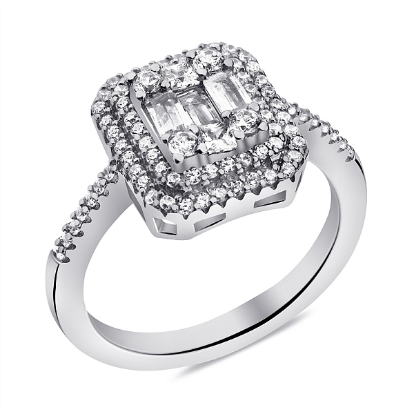 Серебряное кольцо с фианитами (арт. 7501/6816) – изображение 1