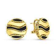 Фото Серьги из желтого золота Francelli с ониксом (арт. 1091327жо)