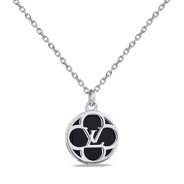 Серебряное колье с ониксом (арт. 7507/1690о) – изображение 1