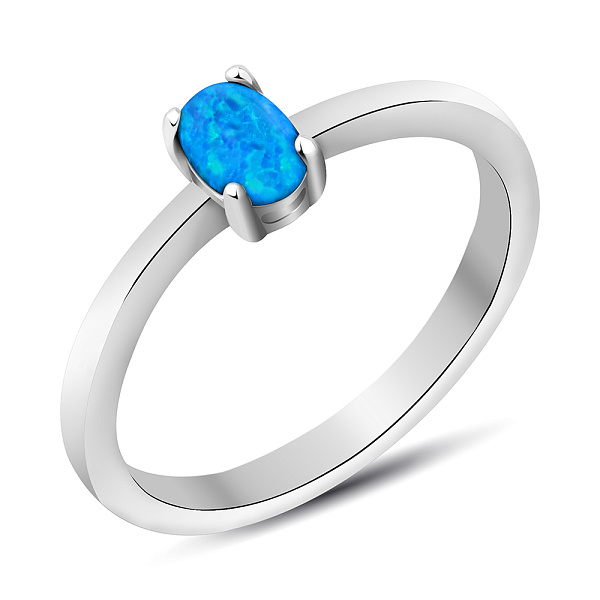 Серебряное кольцо с опалом (арт. 7501/4672/2Пос) – изображение 1