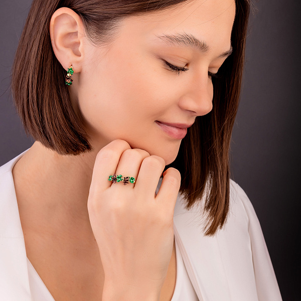 Золотые серьги Francelli (арт. 1091267жзкр) – изображение 3