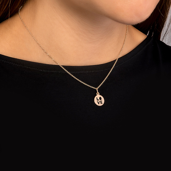 Подвес Love из красного золота (арт. 440702) – изображение 2