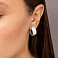 Серьги Francelli из белого золота без камней (арт. е1091989б) – изображение 2