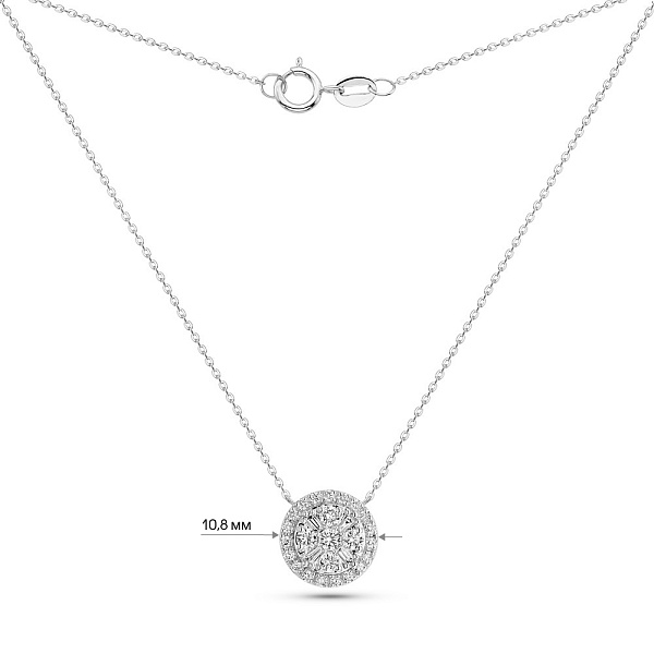 Колье из белого золота с бриллиантами (арт. Ц341650040б) – изображение 5