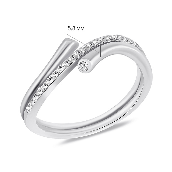 Серебряное кольцо с фианитами (арт. 7501/8008) – изображение 2