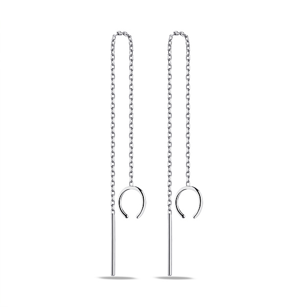 Срібні сережки-протяжки Trendy Style без каменів (арт. 7502/553сп) – зображення 1