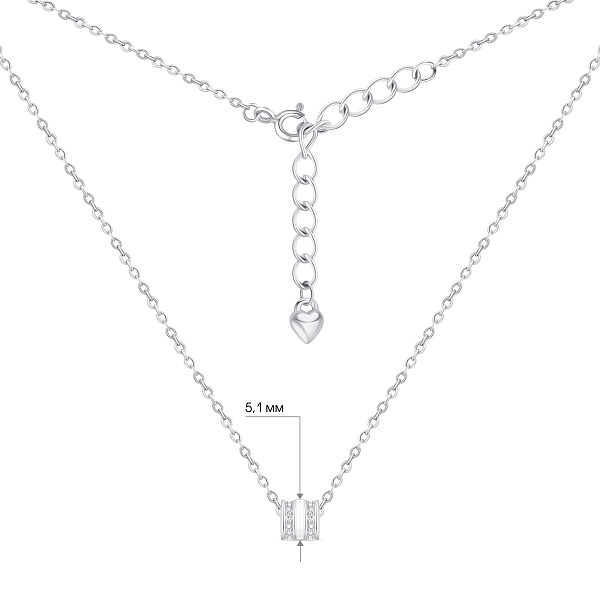 Серебряное колье с эмалью (арт. 7507/2375еб) – изображение 3