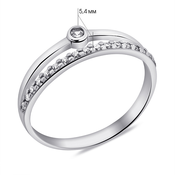 Серебряное кольцо с фианитами (арт. 7501/1121кю) – изображение 2