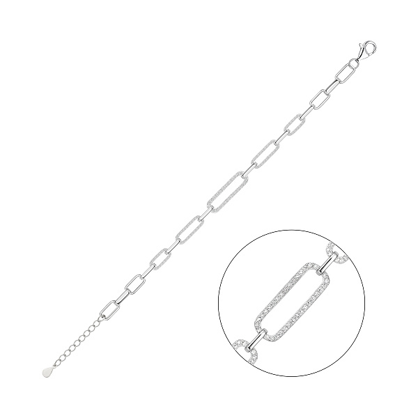 Серебряный браслет с фианитами (арт. 7509/5528) – изображение 1
