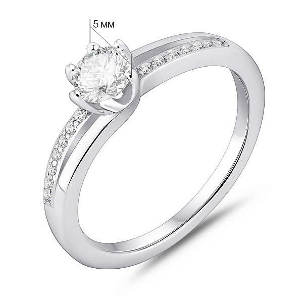 Серебряное кольцо с фианитами (арт. 7501/8161) – изображение 2