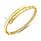 Жесткий браслет из желтого золота змея с фианитами (арт. 3261246ж) – изображение 3