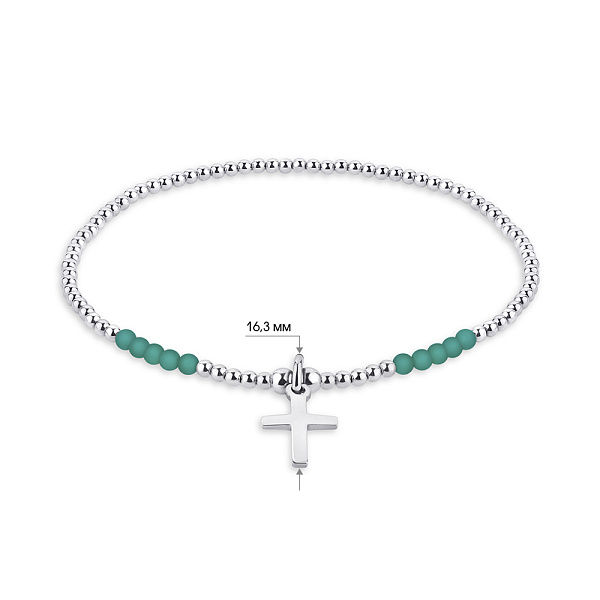 Серебряный браслет с эмалью (арт. 7509/3941ез) – изображение 2