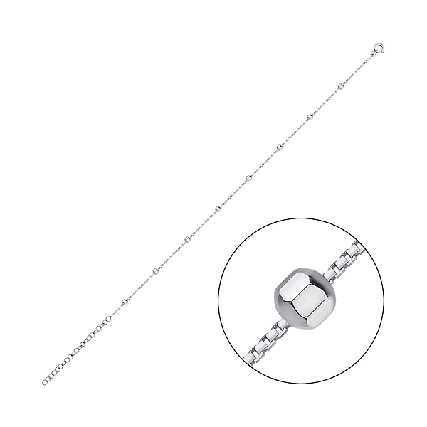Браслет из серебра на ногу с шариками (арт. 7509/4261н) – изображение 1