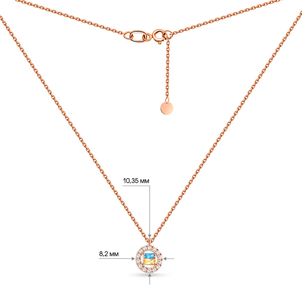 Колье из красного золота с фианитами (арт. 361241гж) – изображение 7