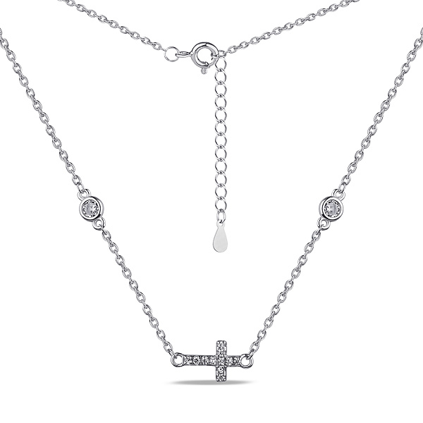 Колье серебряное с фианитами (арт. 7507/1967) – изображение 2