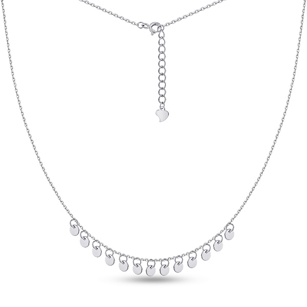 Серебряное колье Монета без камней (арт. 7507/2233) – изображение 2