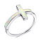 Серебряное кольцо с крестиком (арт. 7501/6681Поб) – изображение 1